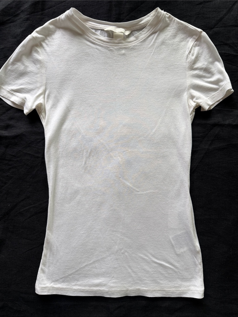 H&M Premium Selection Cotton Silk White T XXS